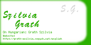 szilvia grath business card